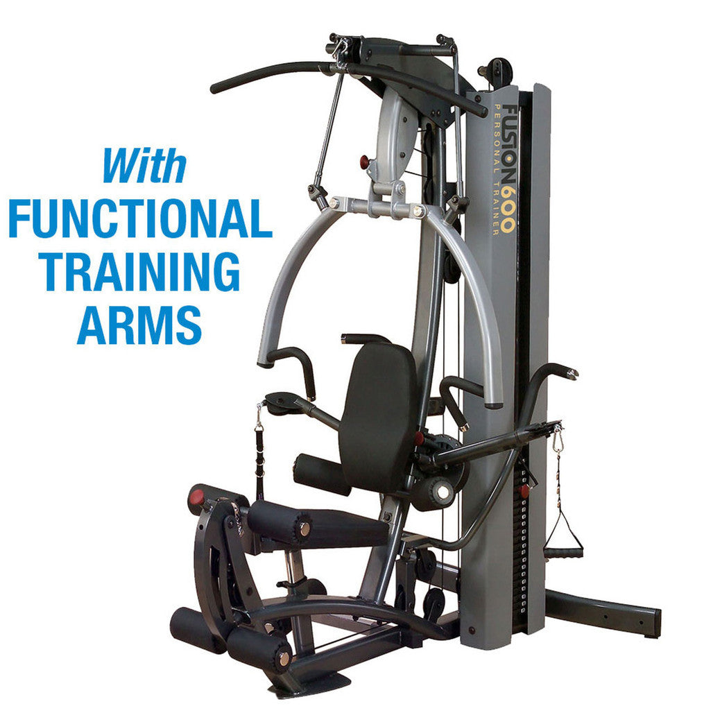 Body-Solid FUSION 600 Bi-Angular Gym with Functional Trainer Arms - My Store