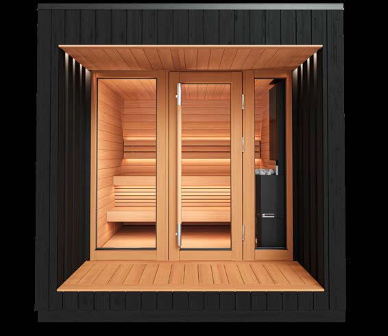 Saunum AirCube Terrace (4-5 Person)– Luxury Outdoor Sauna with Integrated Terrace - My Store