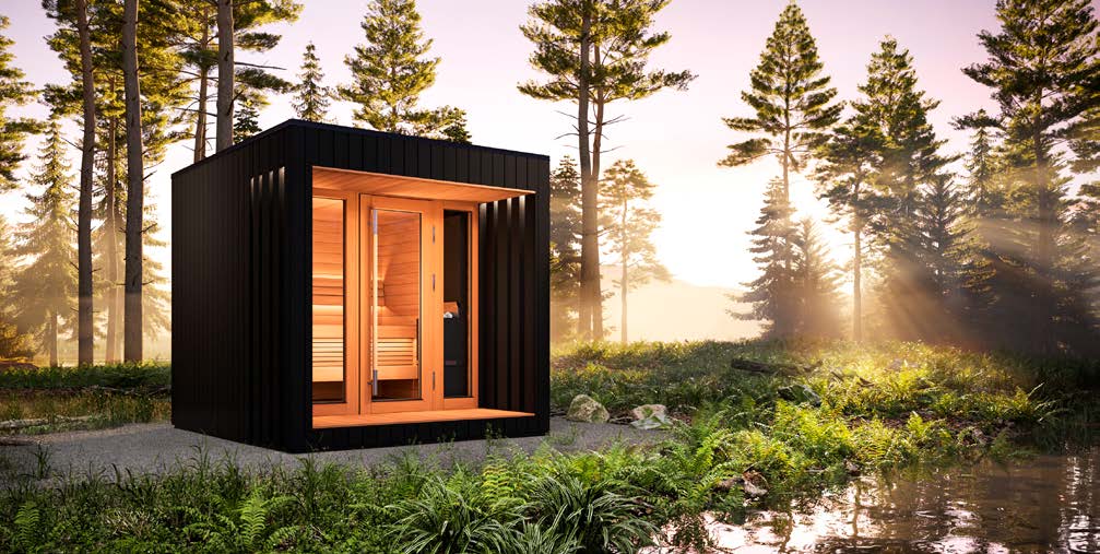 Saunum AirCube Terrace (4-5 Person)– Luxury Outdoor Sauna with Integrated Terrace - My Store