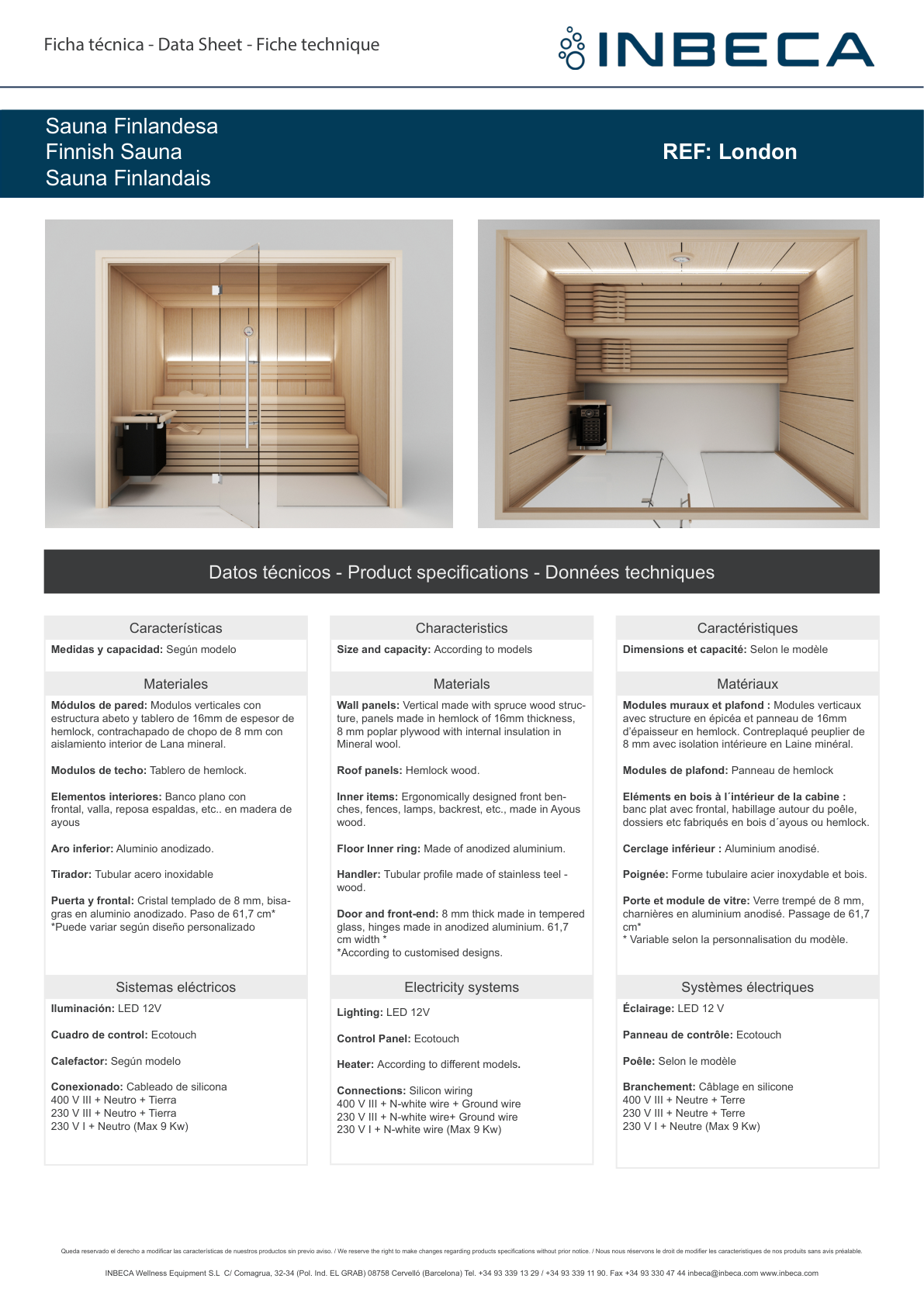 INBECA London Finnish Sauna